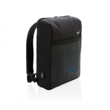 Logotrade promotional products photo of: Swiss Peak 15" anti-theft RFID & USB backpack PVC free
